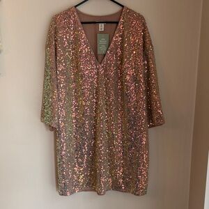H&M Pink Sequin Mini Dress
